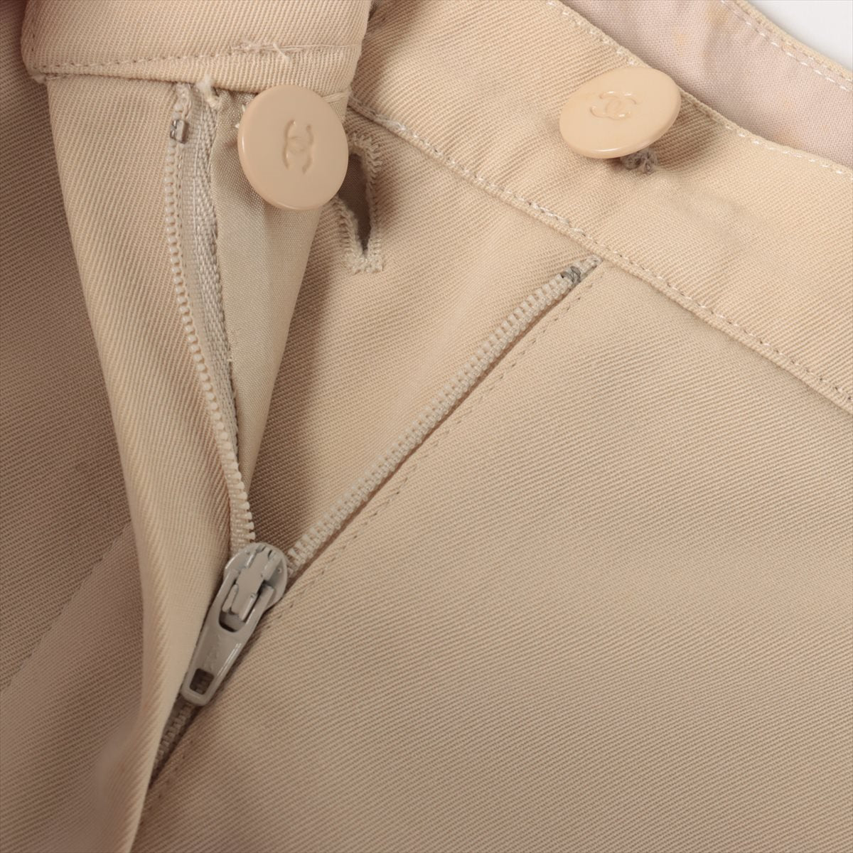 Chanel 00T Wool Pants 36 Ladies' Beige  There are holes in several places
