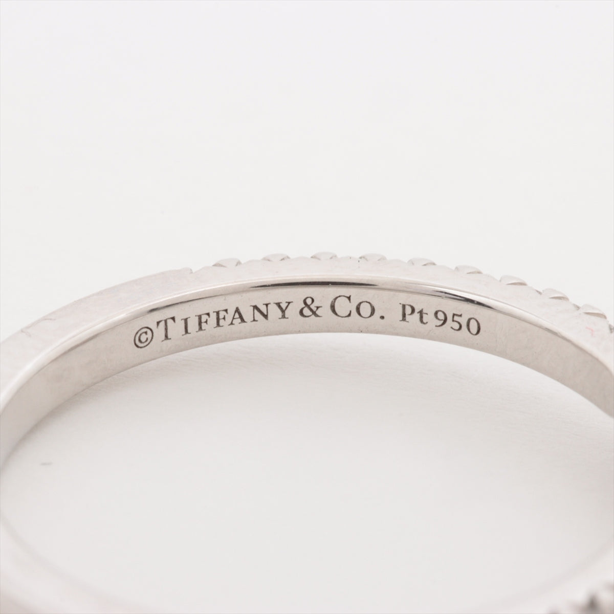 Tiffany TRUE Half Circle diamond rings Pt950 3.8g D0.85 d0.09