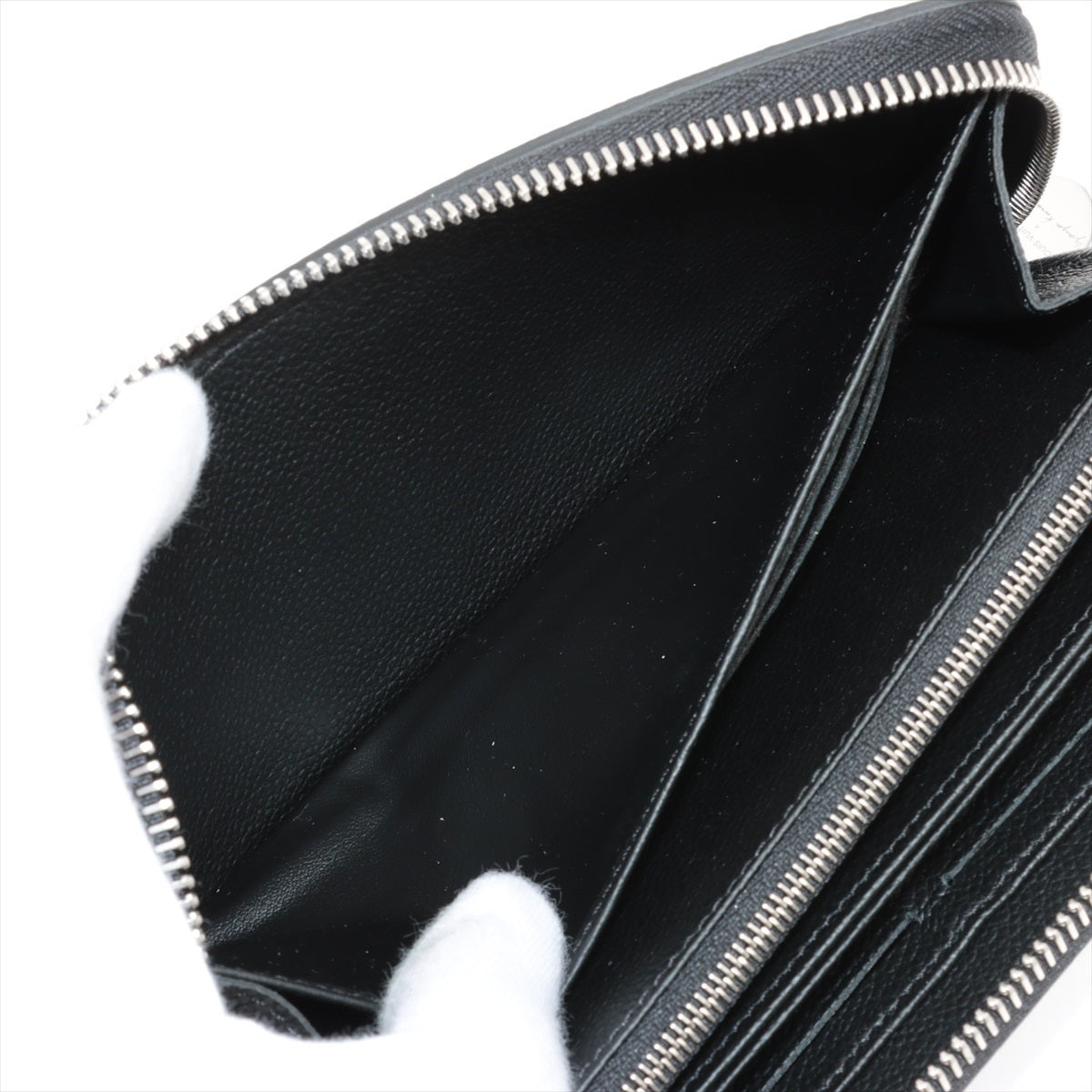 Louis Vuitton x Yayoi Kusama LV×YK Zippy Wallet M81906 Leather Round-Zip-Wallet Black × White