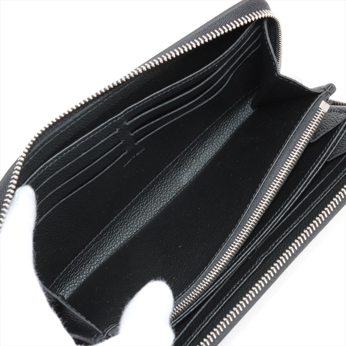 Louis Vuitton x Yayoi Kusama LV×YK Zippy Wallet M81906 Leather Round-Zip-Wallet Black × White