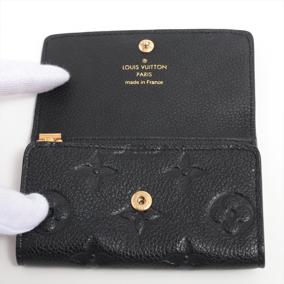 Louis Vuitton monogram empreinte Multiclés 6 M64421 Noir Key case responsive RFID