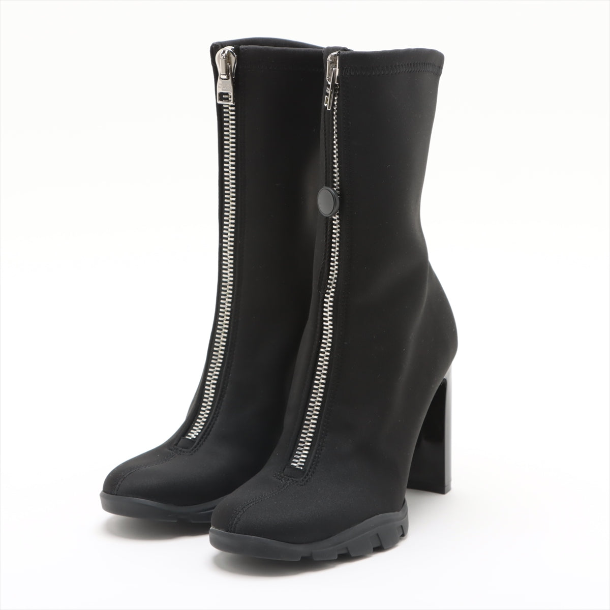 Alexander McQueen Fabric Boots 37 Ladies' Black B688310 Front zip Spare lift available
