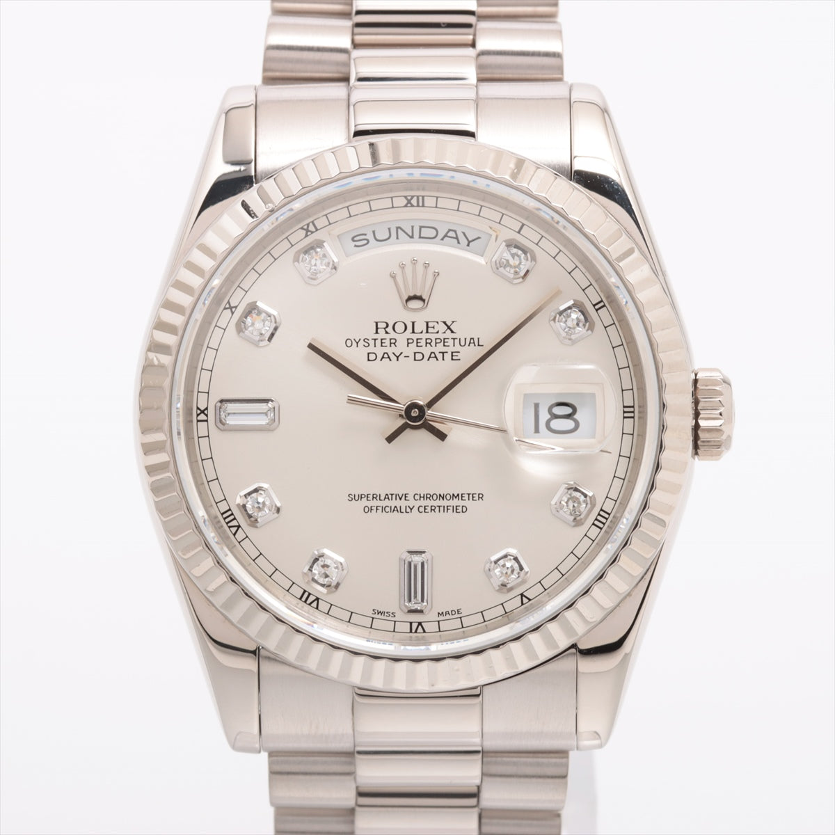 Rolex Day Date 118239A WG AT Silver-Face Extra Link 1
