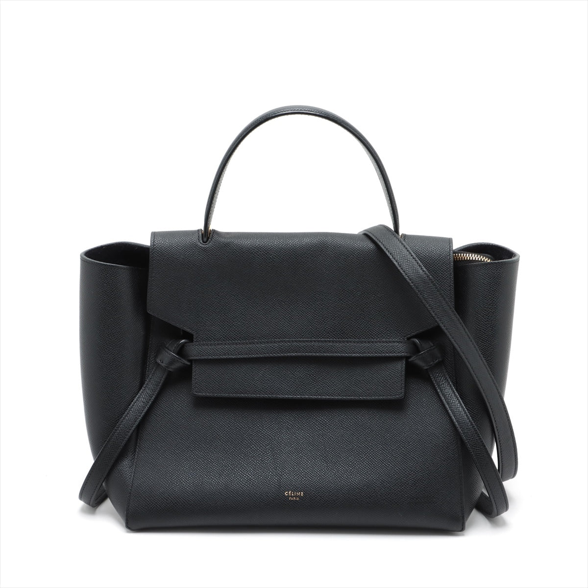 CELINE Belt Bag Mini Leather 2way handbag Black