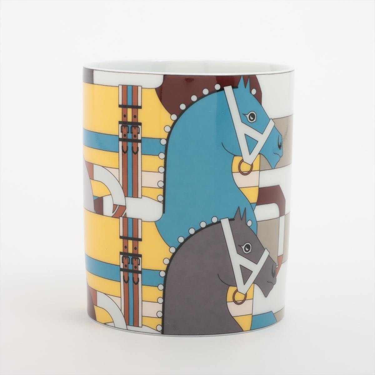 Hermès Rocabar Mug cup Ceramic Yellow × Blue
