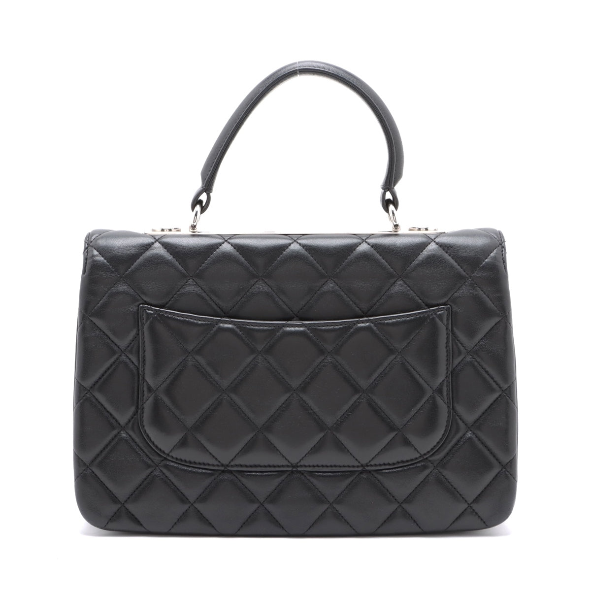 Chanel Matelasse Lambskin Hand bag Black Silver Metal fittings 24XXXXXX