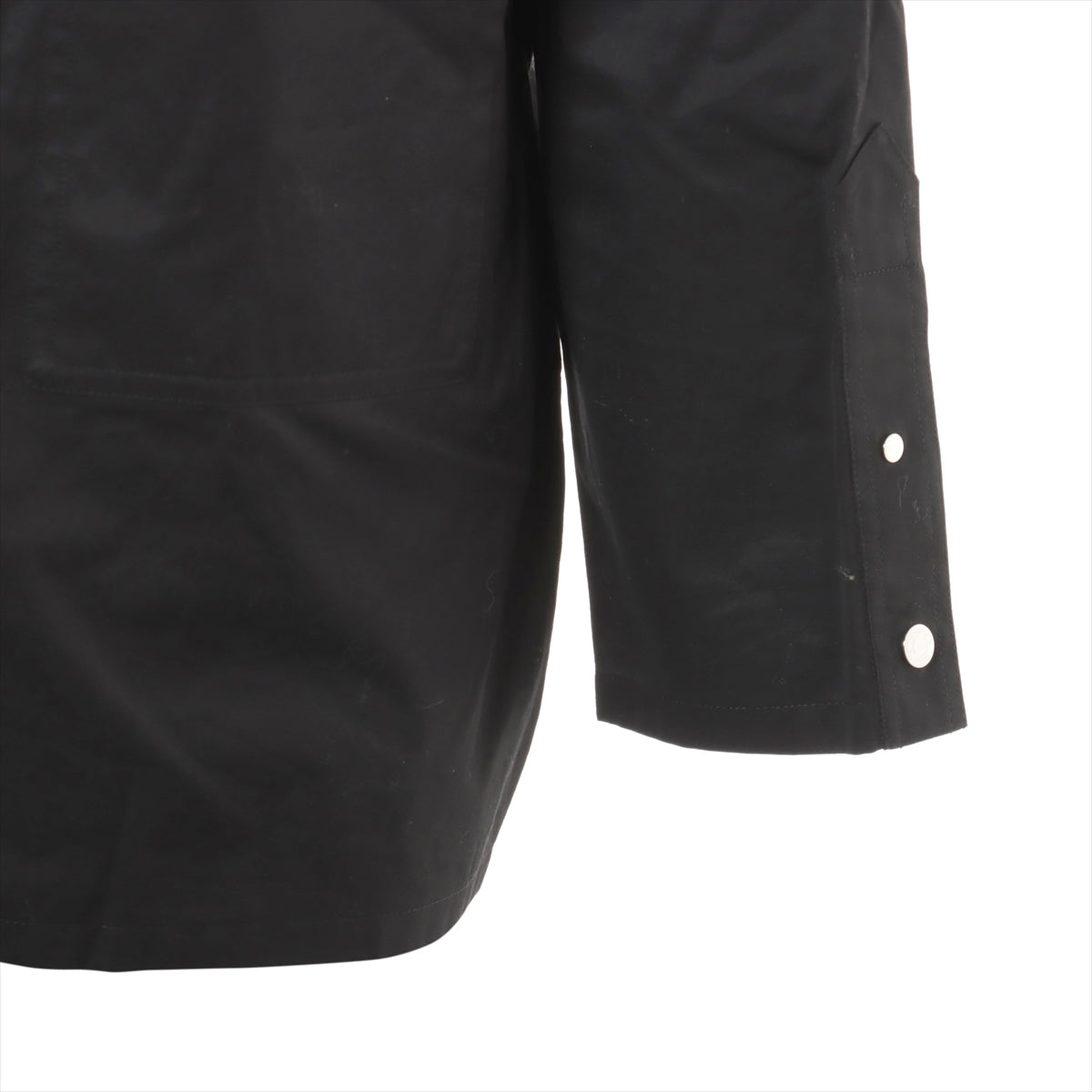 Hermès Cotton & Polyester Shirt 34 Ladies' Black  17-7604 Serie button Oversized