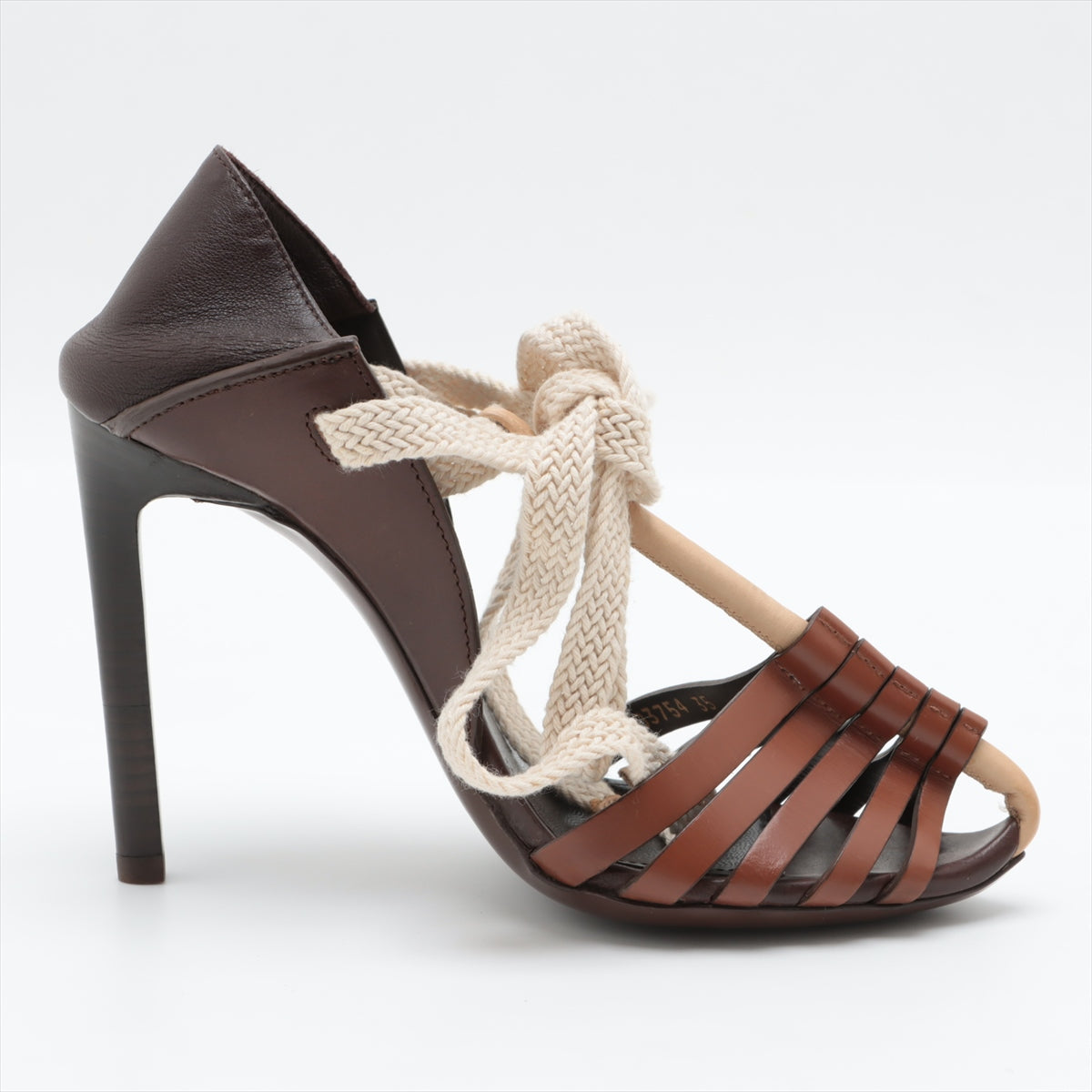 Saint Laurent Paris Leather Sandals 35 Ladies' Brown 503754