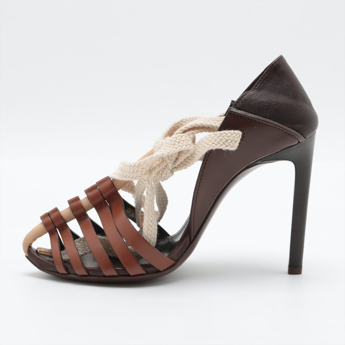 Saint Laurent Paris Leather Sandals 35 Ladies' Brown 503754