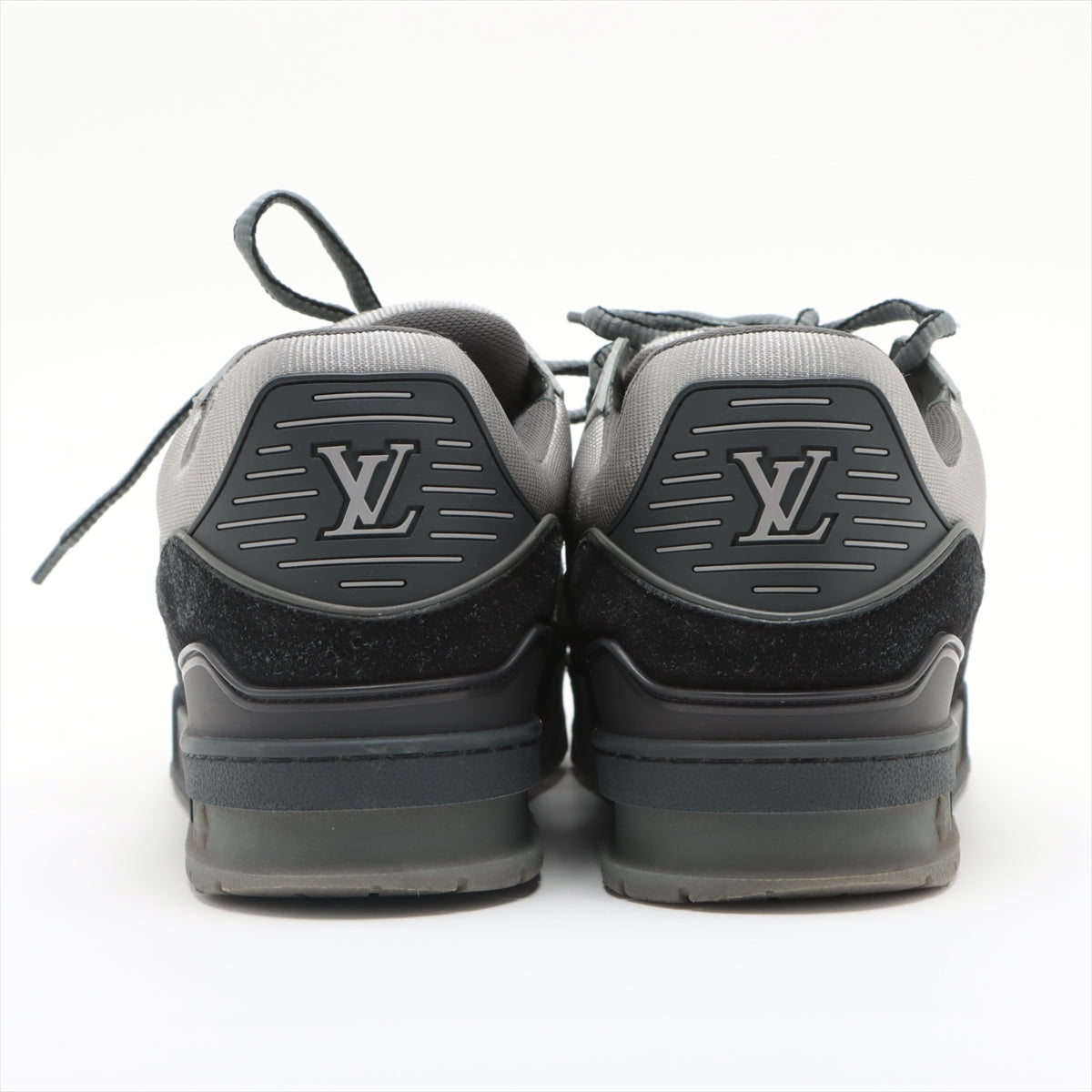 Louis Vuitton LV Trainer Line 19-year Wool Sneakers 7 1/2 Men's Grey NV0169 Switch suede Is there a replacement string