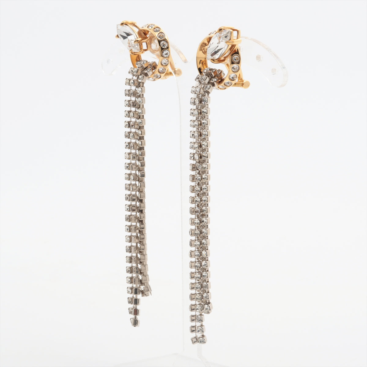 Miu Miu Earrings (for both ears) GP×inestone Gold