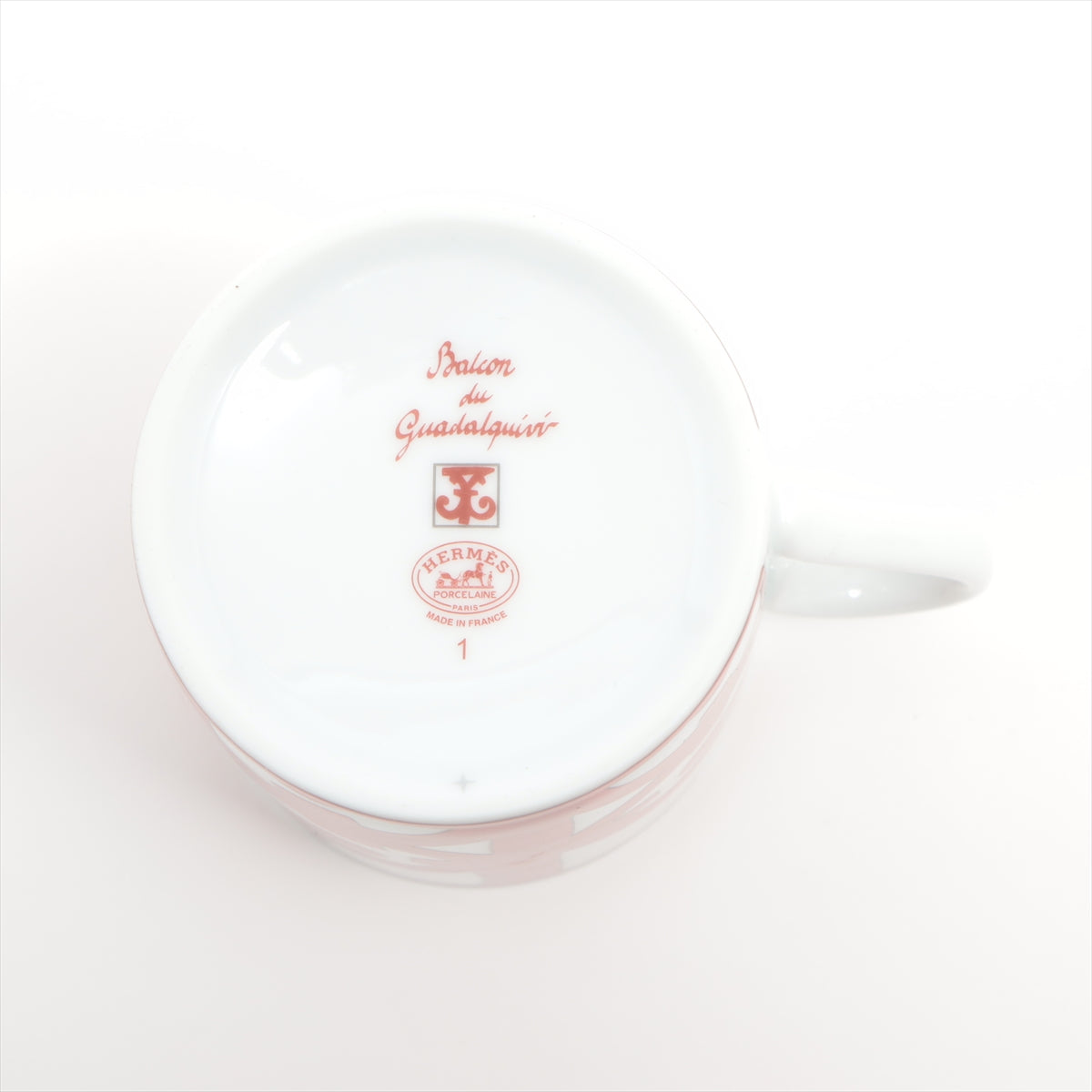 Hermès Guadalquivir Mug cup Ceramic Red x white