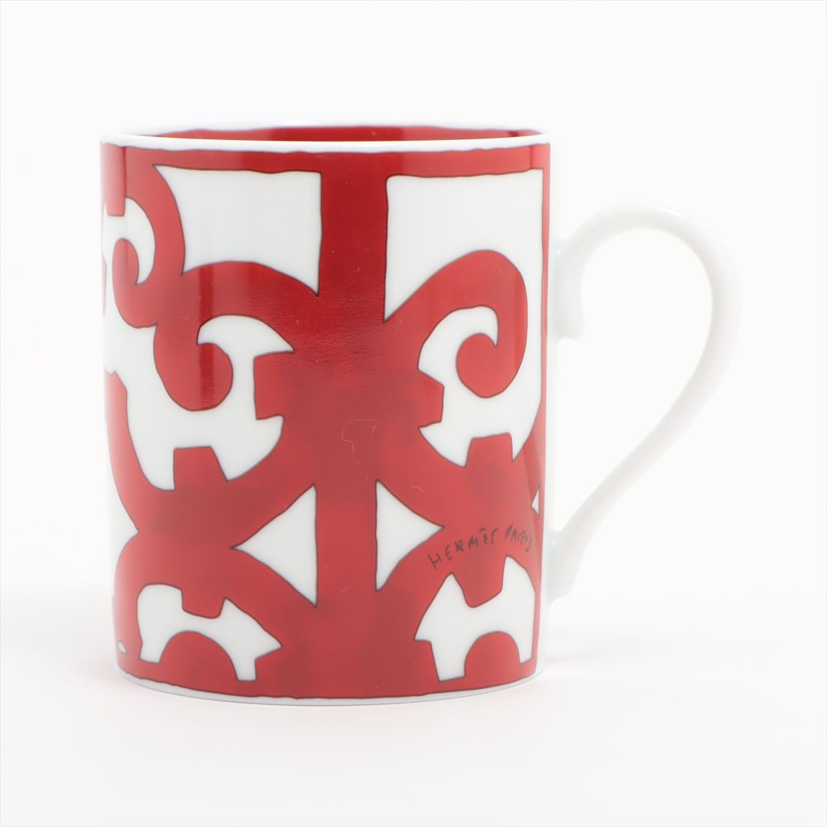 Hermès Guadalquivir Mug cup Ceramic Red x white