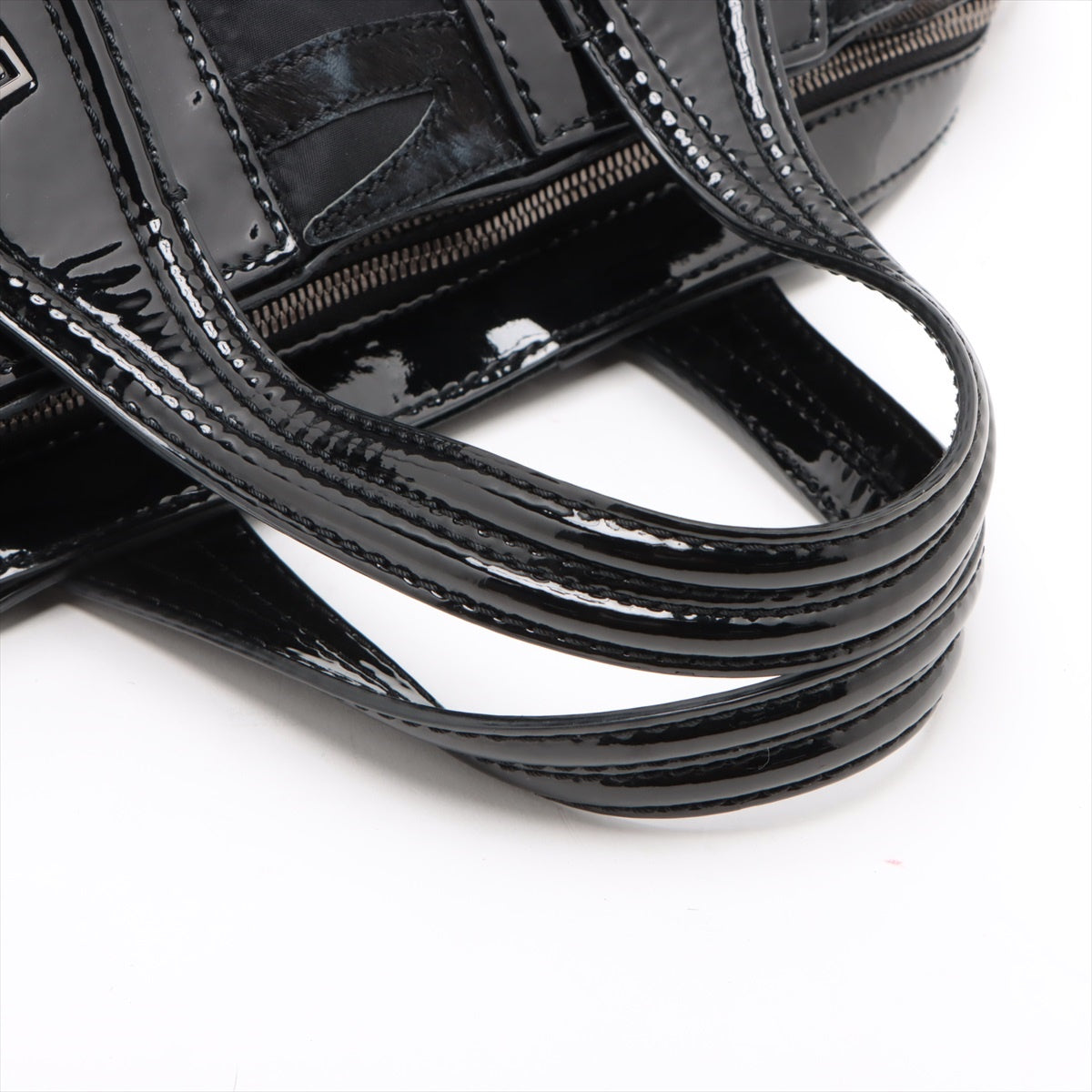 Givenchy Nightingale Nylon x Cowhide x Patent Leather 2way handbag Black