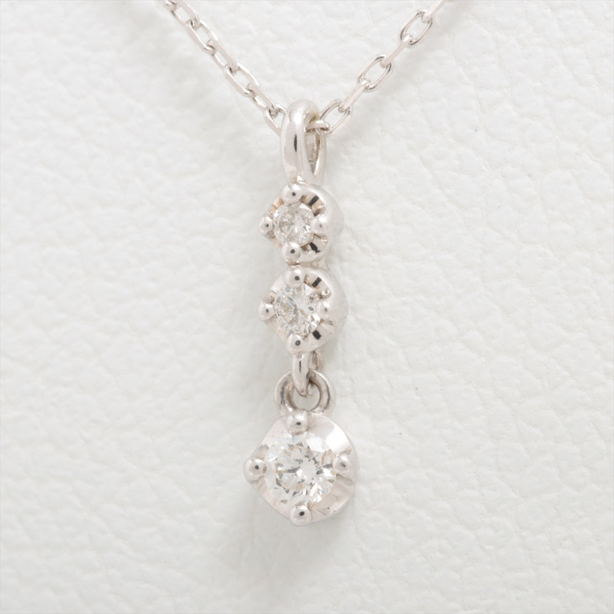 4℃ diamond Necklace K10(WG) 0.8g
