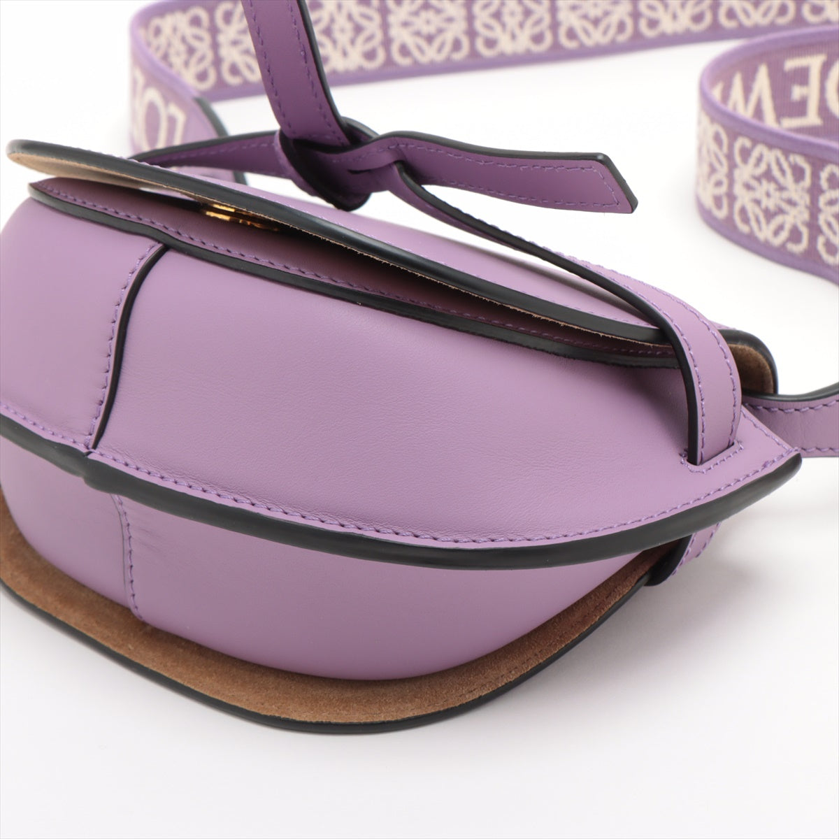 Loewe Mini Gate Leather Shoulder bag Purple