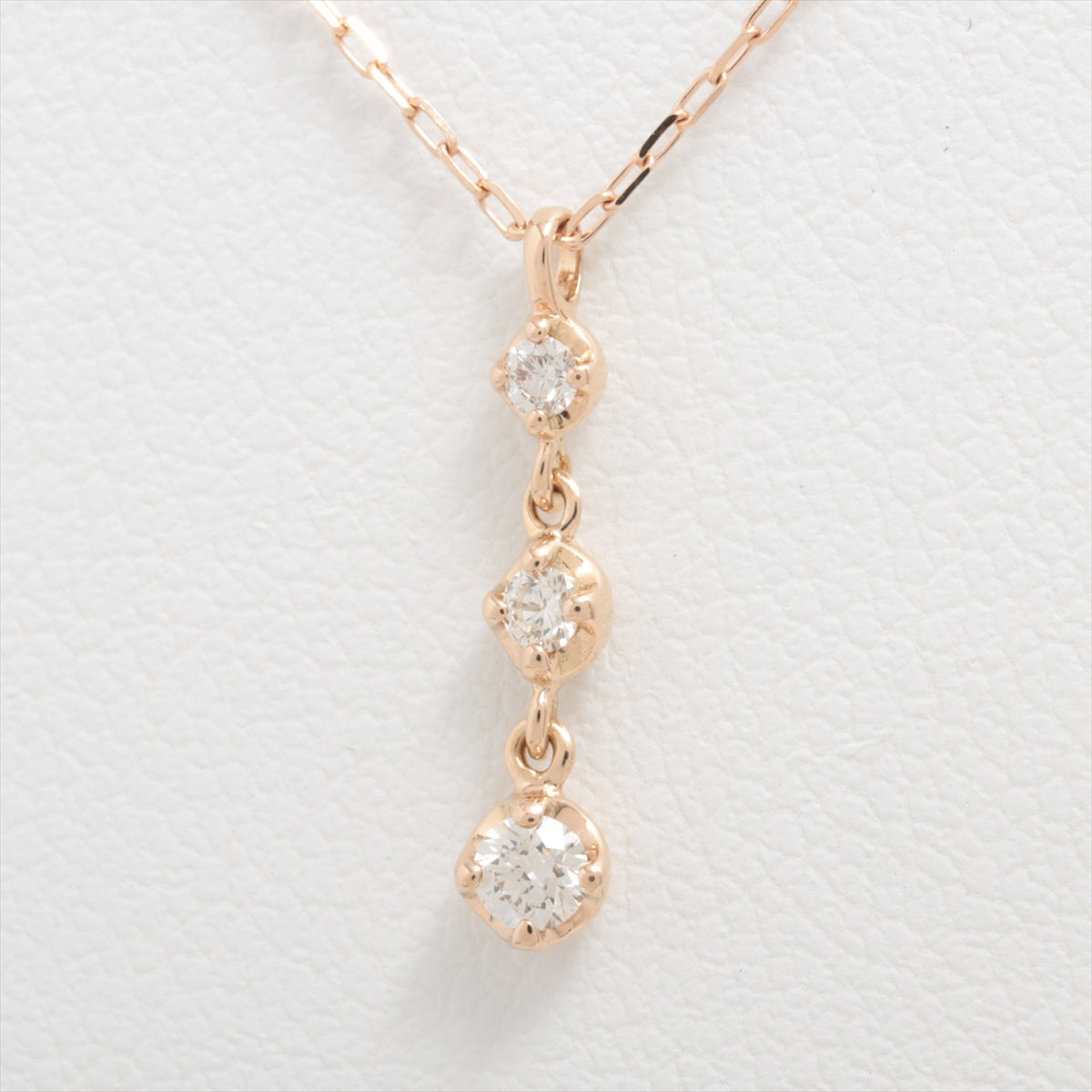 4℃ diamond Necklace K18(PG) 1.2g