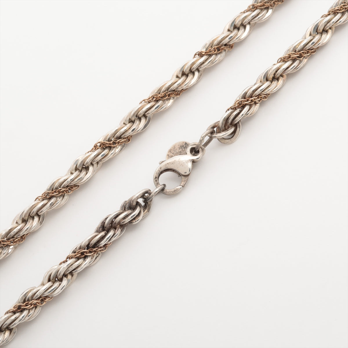 Tiffany Twist chain Necklace 925×14K 62.3g Gold × Silver