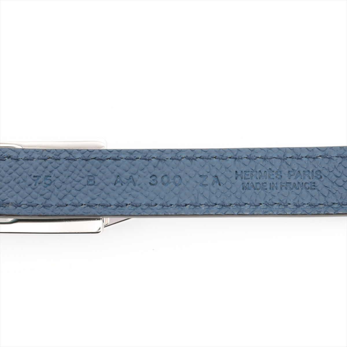 Hermès lucky15 Reversible Cadena B stamp: 2023 Belt 75 Veau Swift ×Veau Epsom blue x navy Reversible