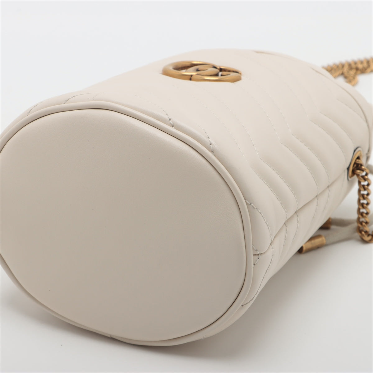 Gucci GG Marmont Leather Chain shoulder bag White 575163