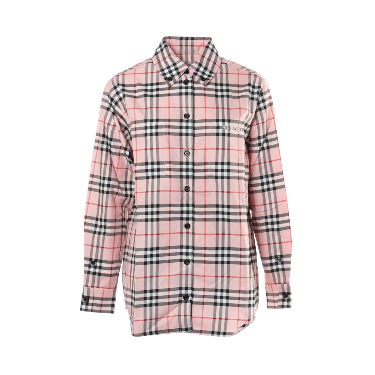 Burberry Tissi period Cotton Shirt 34 Ladies' Pink  8054631 Logo embroidery