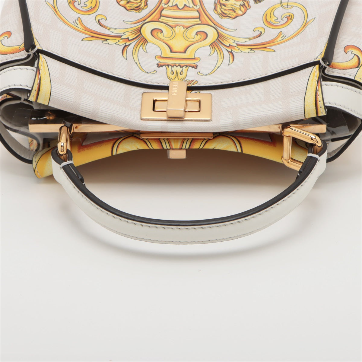 Fendi x Versace Mini Peek-a-boo Leather 2way handbag Multicolor 8BN244