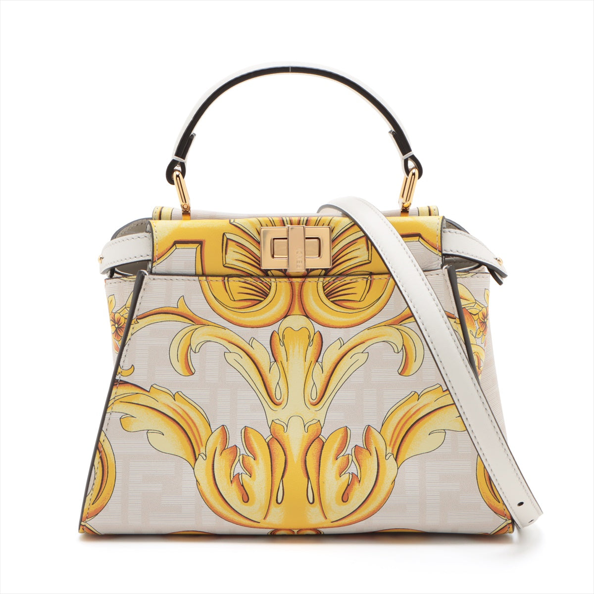 Fendi x Versace Mini Peek-a-boo Leather 2way handbag Multicolor 8BN244