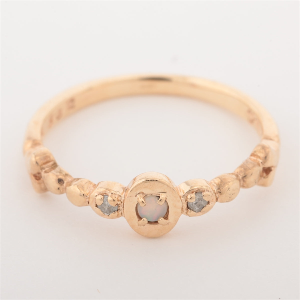 aget Opal diamond rings K10(YG) 1.1g 0.02