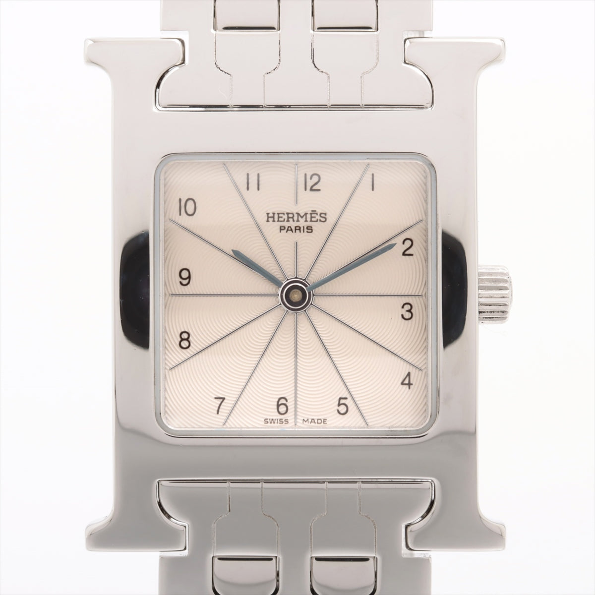 Hermès H Watch HH1.210 SS QZ Ivory-Face
