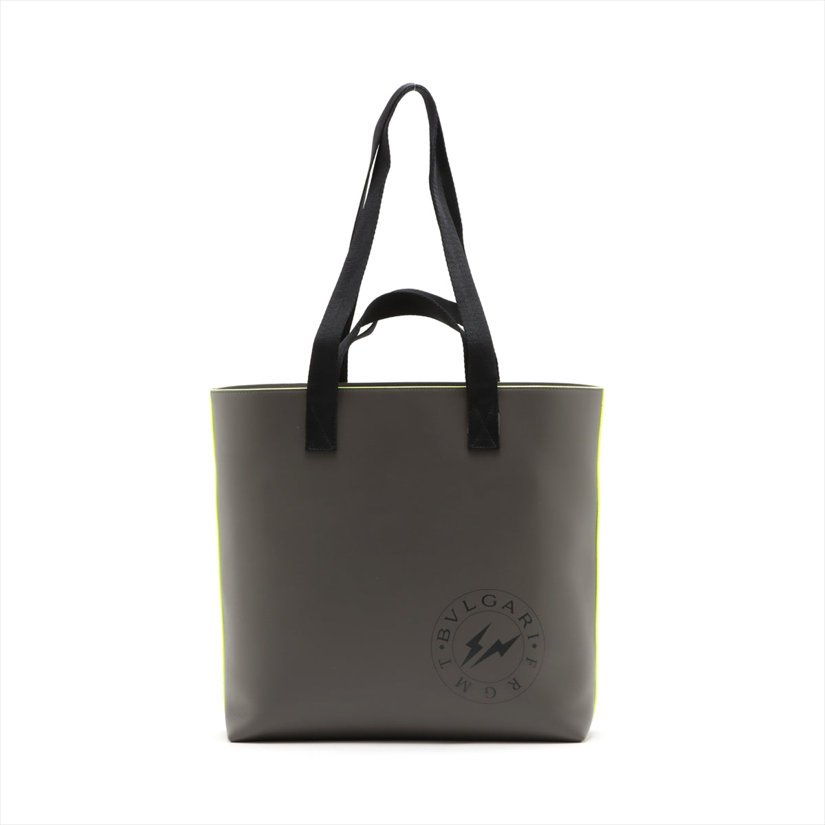 Bvlgari × Fragment Leather 2 way tote bag Grey