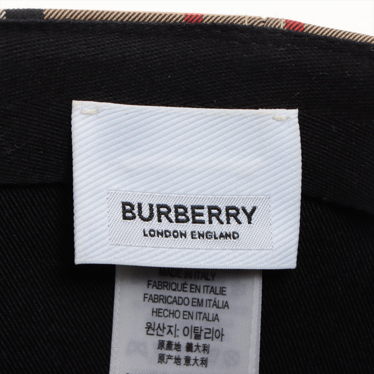 Burberry London Nova Check Cap L G 59 Cotton & Polyester Beige