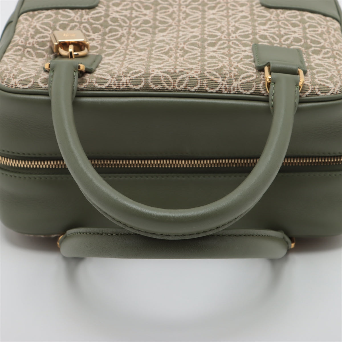 Loewe Amazona 19 Canvas & leather 2way handbag Green
