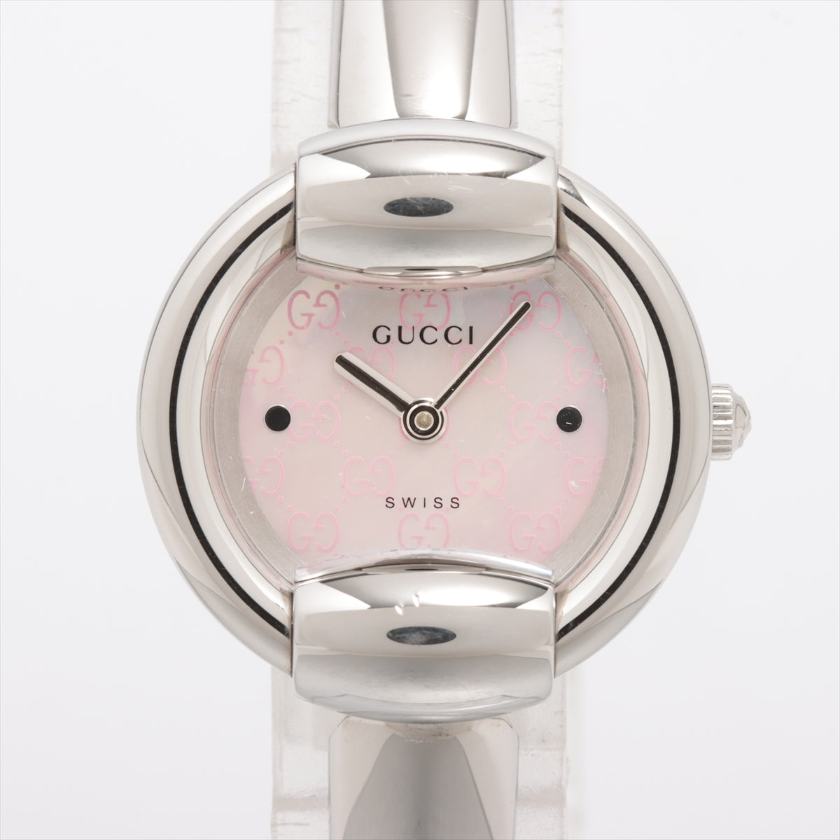 Gucci Bangle Watch 1400L SS QZ Pink MOP dial
