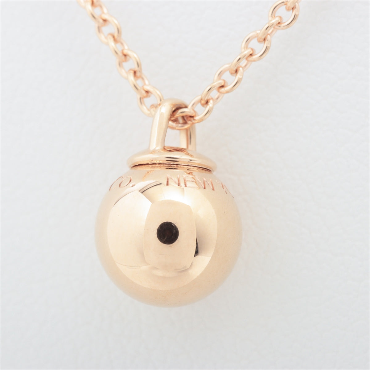 Tiffany Hardware Ball Necklace 750(PG) 4.8g