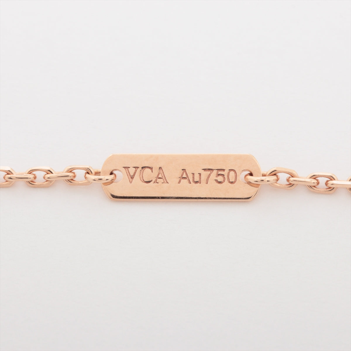 Van Cleef & Arpels Vintage Alhambra Gray shell Necklace 750(PG) 5.0g VCARP4KK00