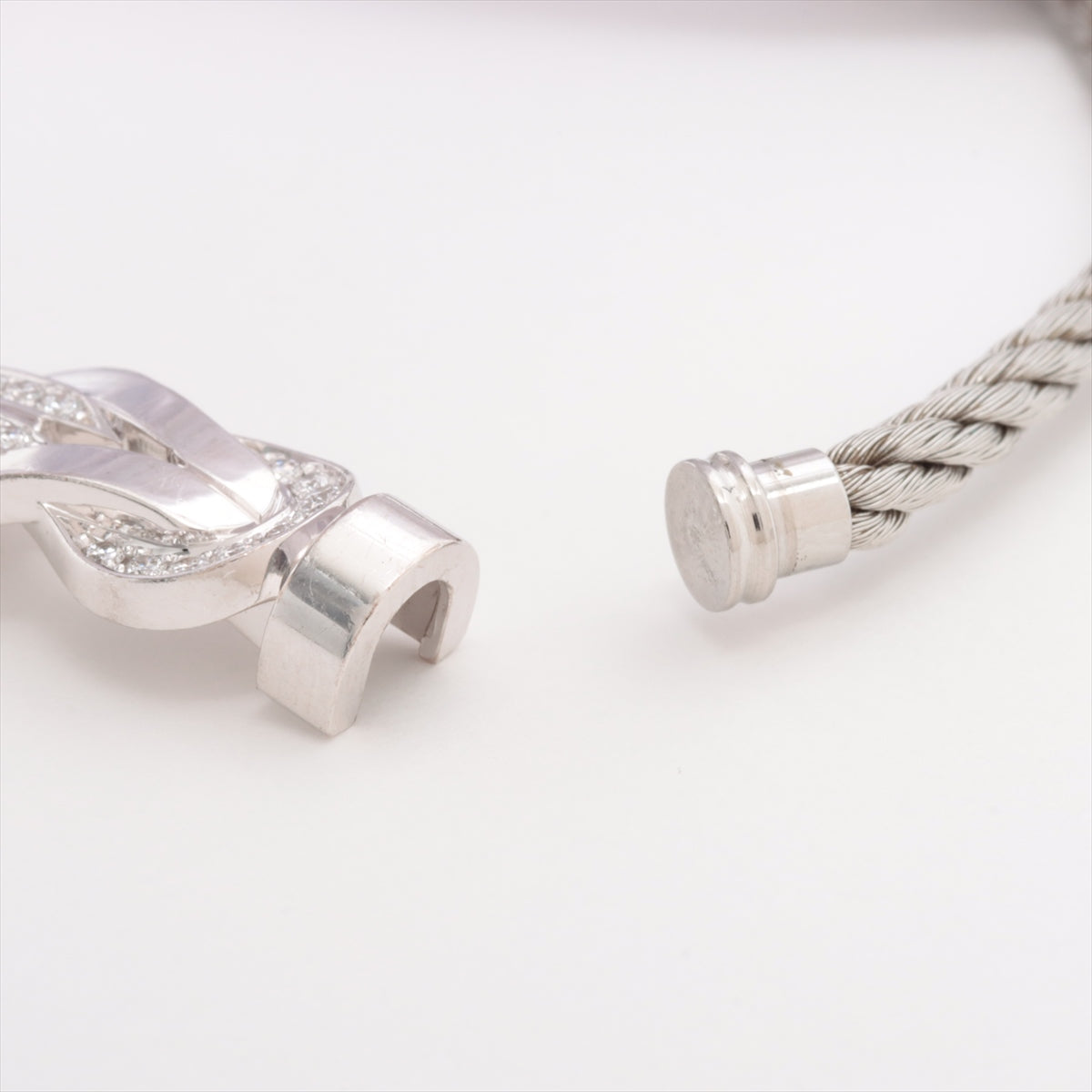Fred Shance Infini half diamond Bracelet 750(WG)×SS 7.5g Medium 14