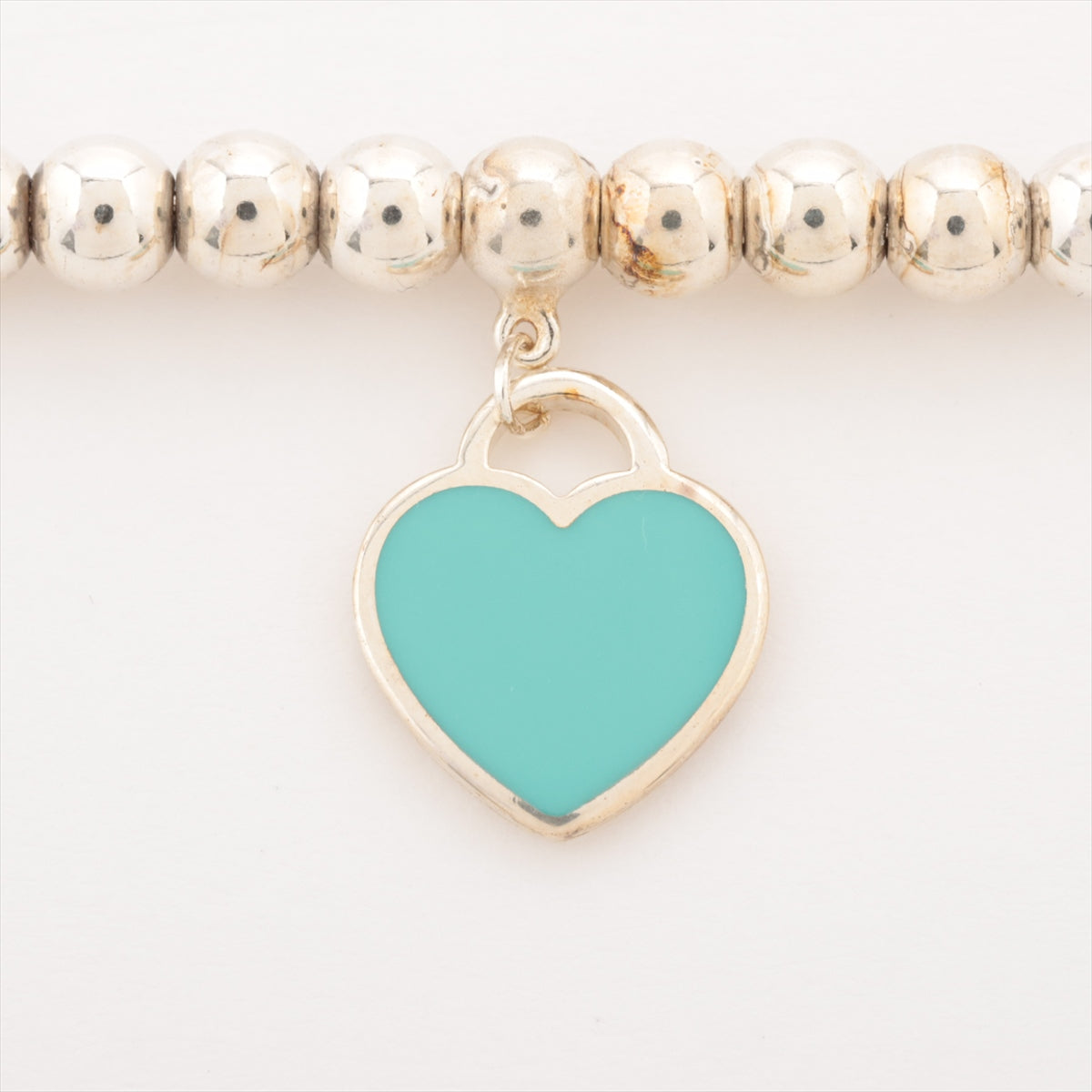 Tiffany Return To Tiffany Heart Tag Bracelet 925 5.4g Silver Ball Chain