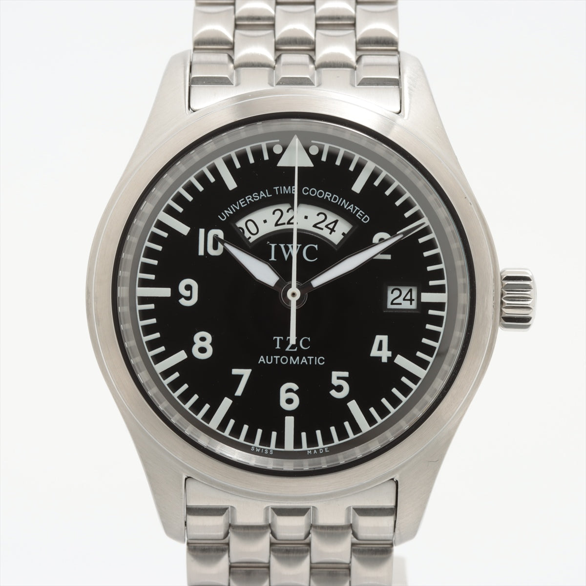 IWC Frieger IW325102 SS AT Black-Face Watch case included