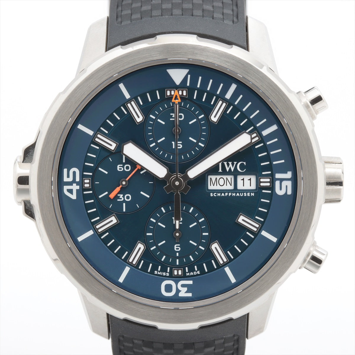 IWC Aquatimer Expedition Jacques-Yves Cousteau IW376805 SS & Rubber AT Blue-Face