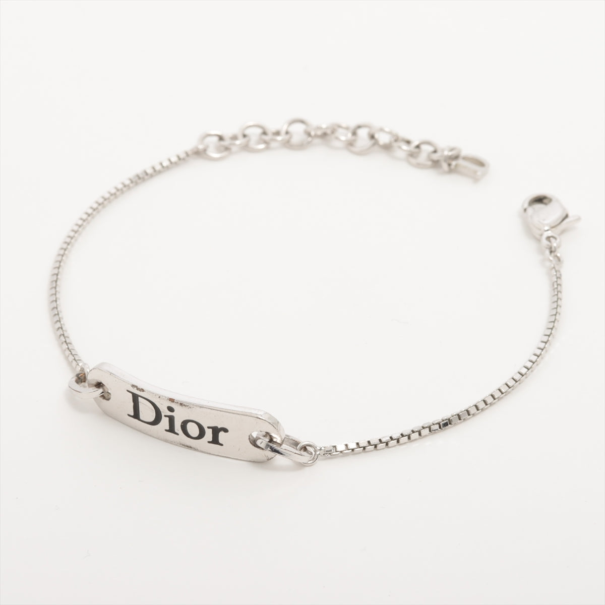 Christian Dior Dior logo Bracelet Rubedo Metal × SV925 Silver