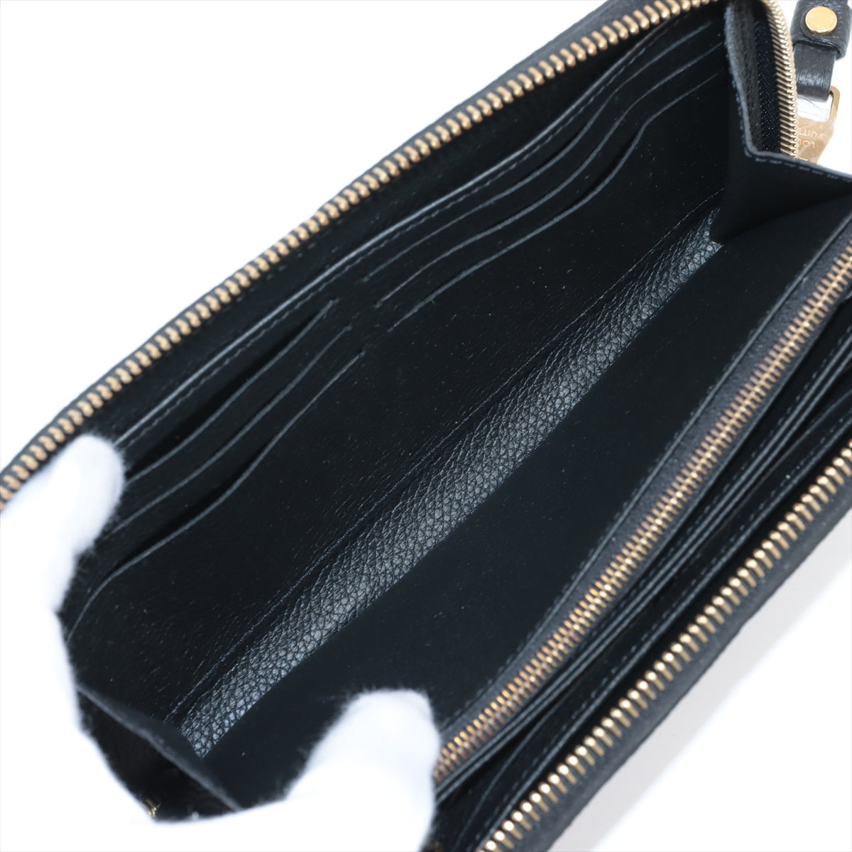Louis Vuitton Empreinte Zippy Wallet M61864 Noir Round-Zip-Wallet responsive RFID