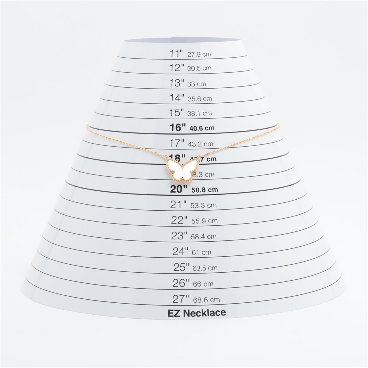 Van Cleef & Arpels Lucky Alhambra Papillon shells Necklace 750(YG) 6.5g VCARD99500