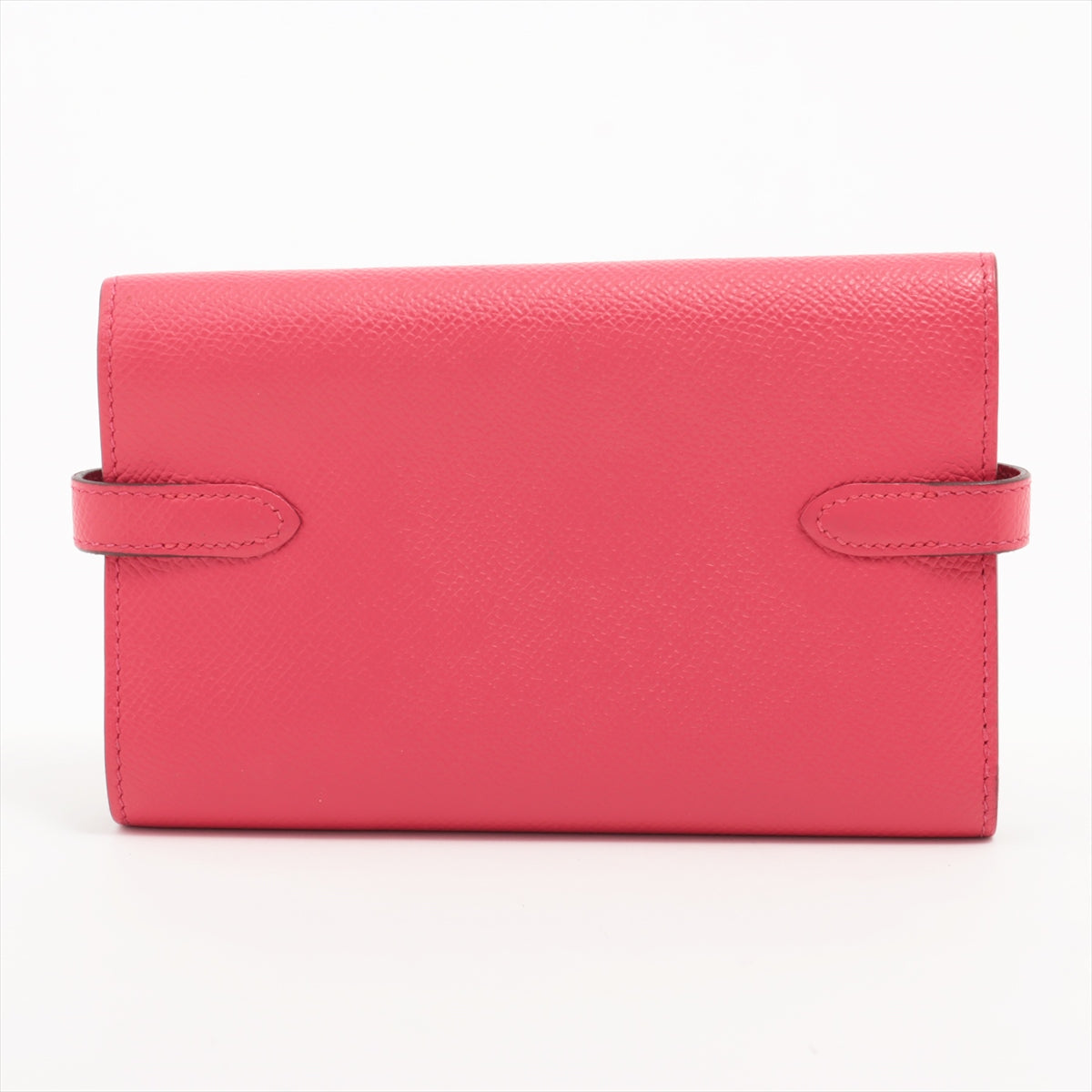 Hermès Kelly Medium Wallet Veau Epsom Compact Wallet Pink Silver Metal fittings A:2017
