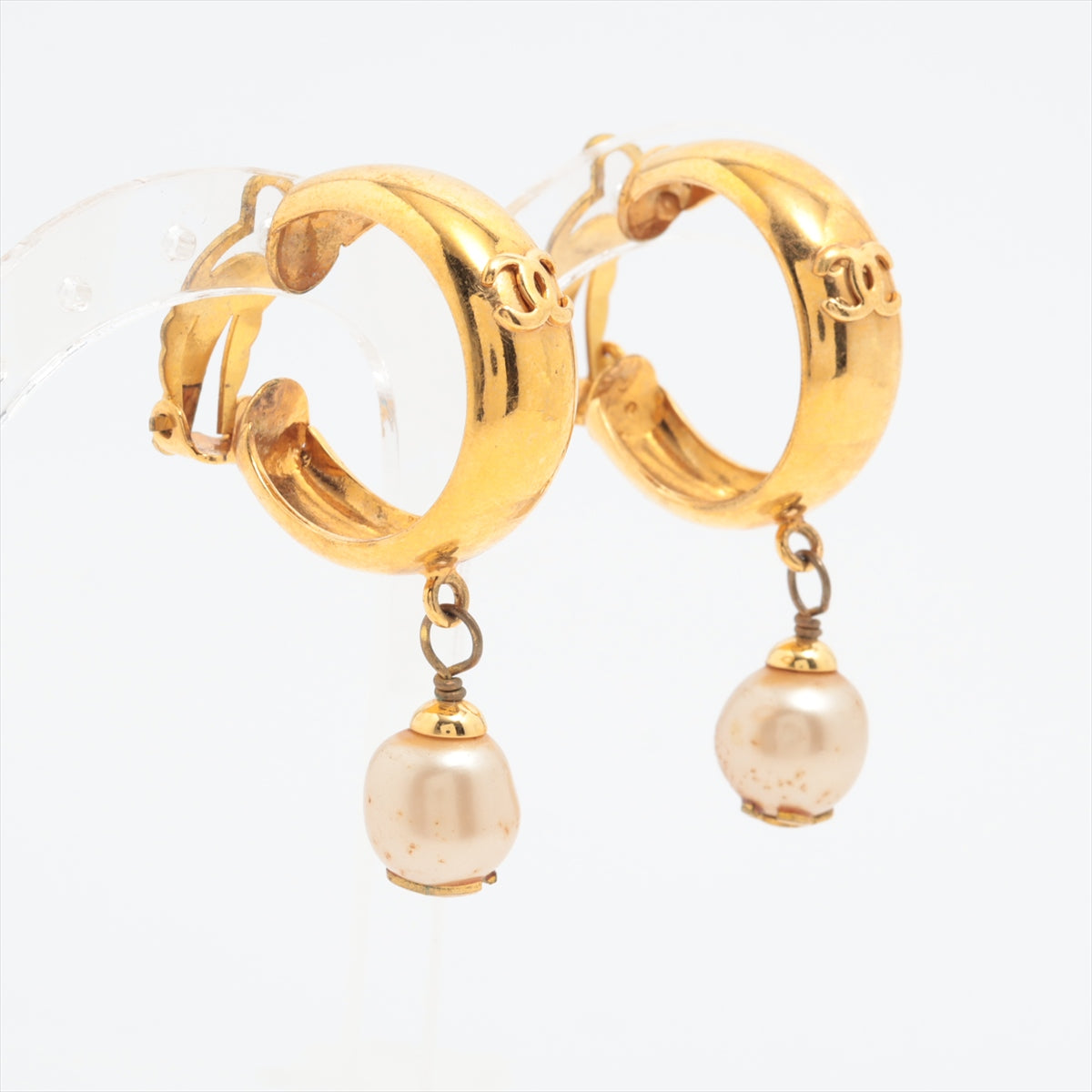 Chanel Coco Mark 29 (1994) Earrings (for both ears) GP x Imitation pearl Gold