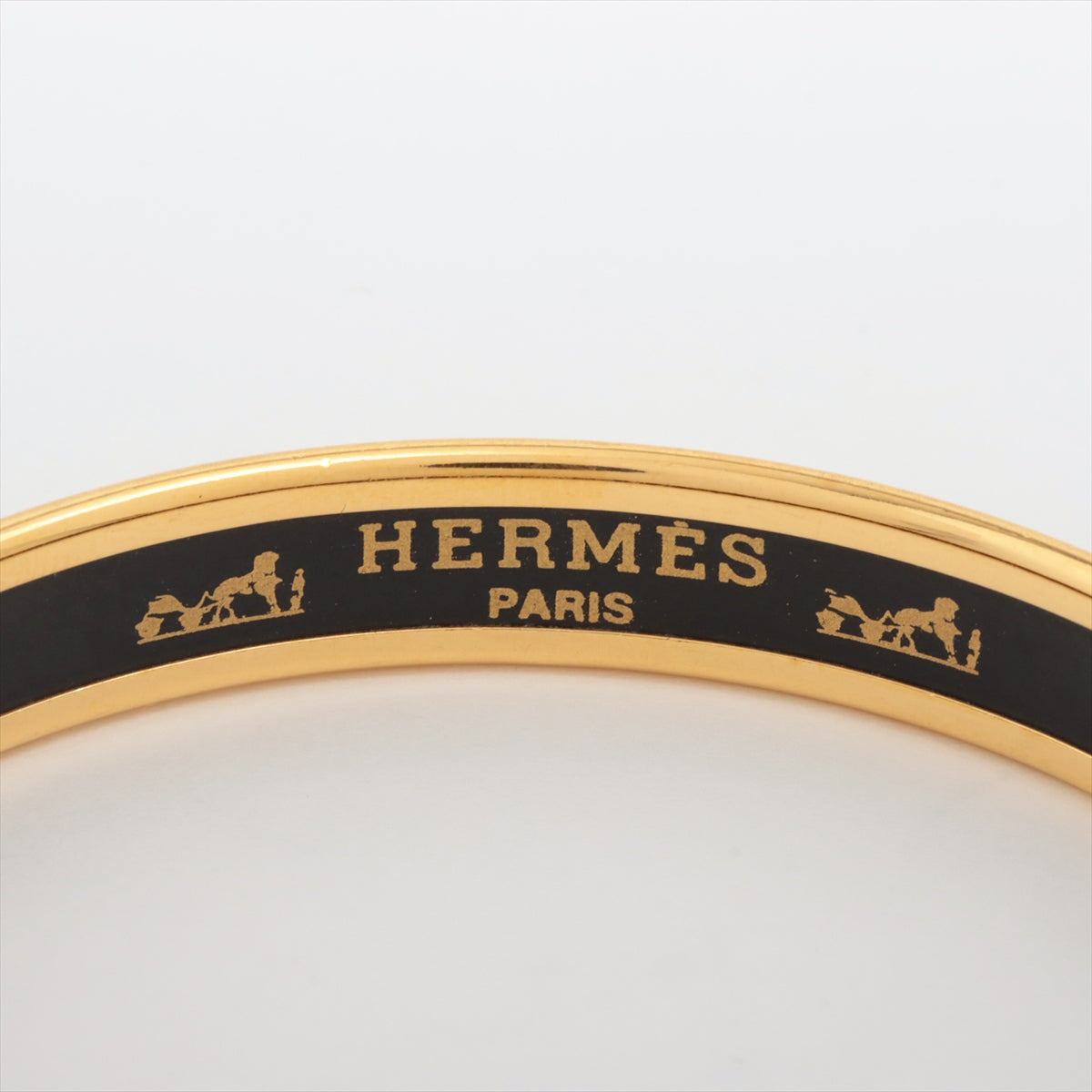 Hermès Enamel Bangle GP Gold Wears