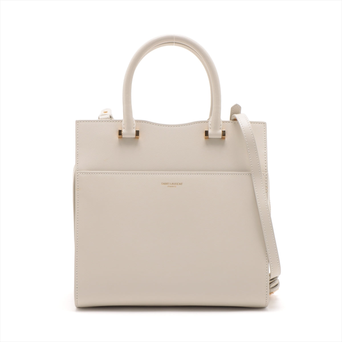 Saint Laurent Paris Uptown small Leather 2way handbag White 561203