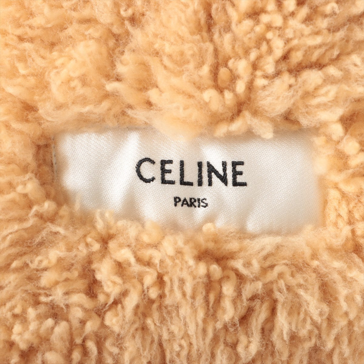 CELINE Lambskin Mouton coat 40 Ladies' Beige  2D168269F Eddie period