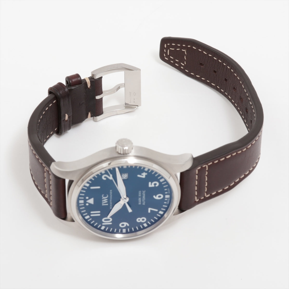 IWC pilot Mark XVIII  Le Petit Prince IW327010 SS & Leather AT Blue-Face