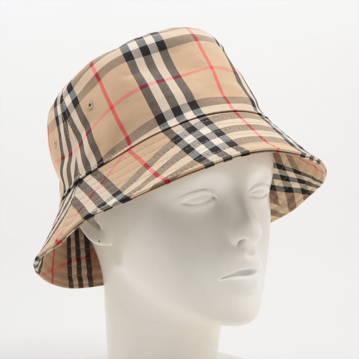 Burberry Nova Check Hat M 57 Cotton & Polyester Beige