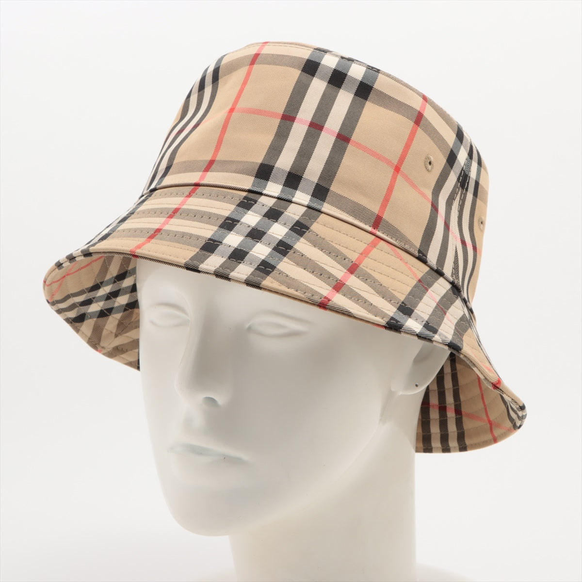 Burberry Nova Check Hat M 57 Cotton & Polyester Beige